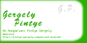gergely pintye business card